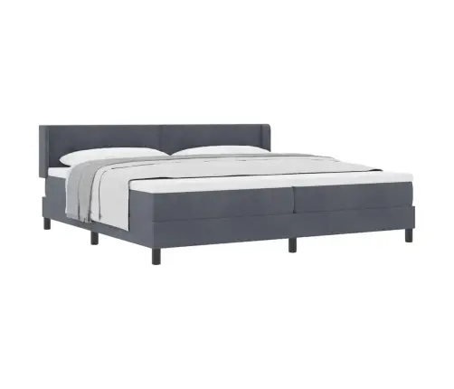 Kastiga Vedruvoodi Koos Madratsiga Must 100X200 Cm Samet Peaga