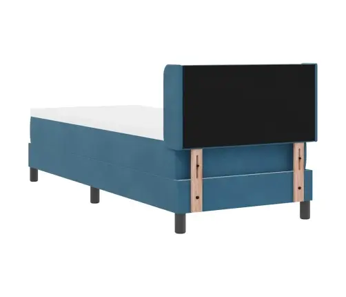 Kiemas Lova Su Čiužiniu Tamsiai Mėlyna 200 X 80 Cm Poliesteris