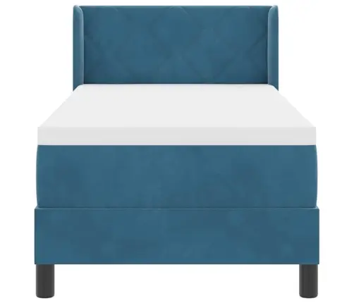 Kiemas Lova Su Čiužiniu Tamsiai Mėlyna 200 X 80 Cm Poliesteris