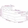 Kaste Pavasara Gultas Ar Matraci Rozā 80X200 Cm Samts Vidaxl