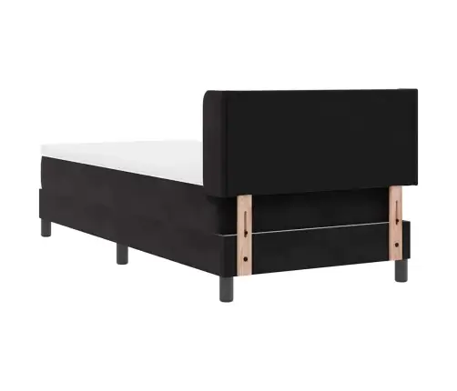 Gultas Rāmis Ar Matraču Melns 90X190 Cm Samts Vidaxl