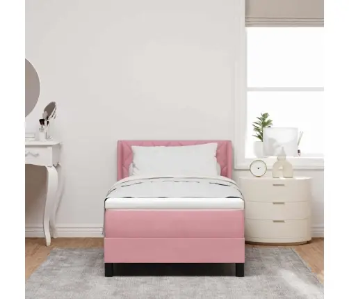 Gultas Rāmis Ar Matraci Melnā Krāsā 100X200 Cm Samts Rozā Vidaxl Gultas Rāmis Ar Matraci Melnā Krāsā 100X200 Cm Samts Rozā Vidaxl