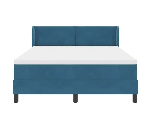 Kiemas Lova Su Čiužiniu Tamsiai Mėlyna 200 X 160 Cm Poliesteris