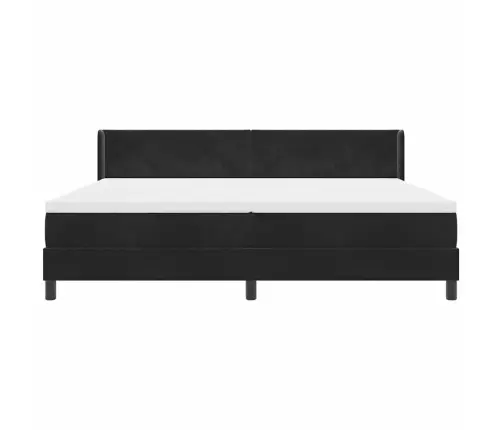 Kiemas Lova Su Čiužiniu Juoda 200 X 200 Cm Poliesteris