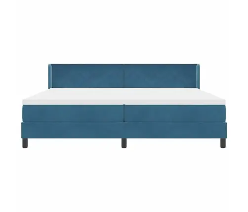 Kiemas Lova Su Čiužiniu Tamsiai Mėlyna 200 X 200 Cm Poliesteris