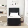 Kastveida Gulta Ar Matraci – Melna, 100X200 Cm, Audums Vidaxl