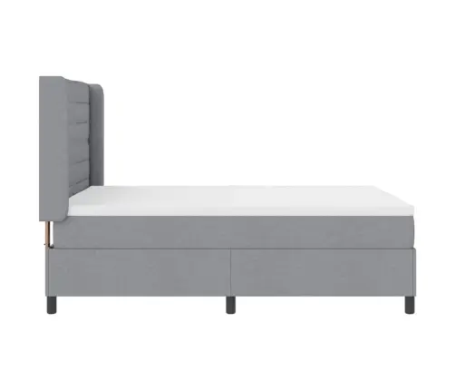 Kastītes Atsperu Gulta Gaiši Pelēka 140 X 200 Cm Audums Vidaxl