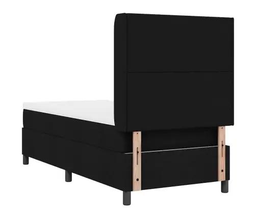 Box Spring Gulta Ar Matraci, Melns, 100 X 200 Cm, Audums Vidaxl