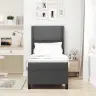Box Spring Gulta Ar Matraci Tumši Pelēks 90 X 190 Cm Auduma Vidaxl