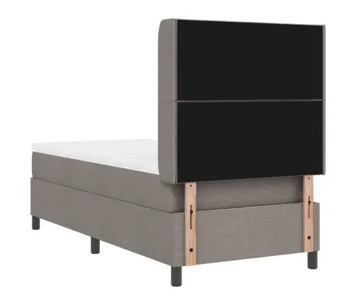 Kiemas Lova Su Čiužiniu Su Galvūgalio Taupe 90 X 200 Cm Audinys