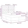 Box Spring Gulta Ar Matraci Gaiši Pelēks 160X200 Cm, Audums. Vidaxl