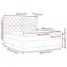 Box Gulta Ar Matraci Tumši Brūns 180X200 Cm Audums Vidaxl