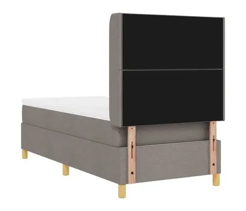 Box Spring Voodi Madratsiga Pruunikashall 90 X 190 Cm Kangas