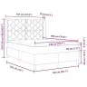 Gulta Ar Atsperēm Ar Matraci Gaiši Pelēka 140 X 190 Cm Audums Vidaxl