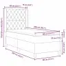 Gultas Rāmis Ar Matraci Melns 80X200 Cm Samts Vidaxl
