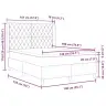 Box Spring Gulta Ar Matraci Tumši Pelēks 140X190 Cm Samts Vidaxl