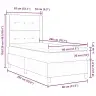 Kastes Gultas Ar Matraci Gaiši Pelēks 80X200 Cm Velvet Vidaxl