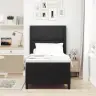 Boksa Atsperu Gulta Ar Matraci Melna 100X200 Cm Samts Vidaxl