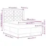 Box Spring Gulta Ar Matraci Tumši Pelēka 140X200 Cm Samts Vidaxl