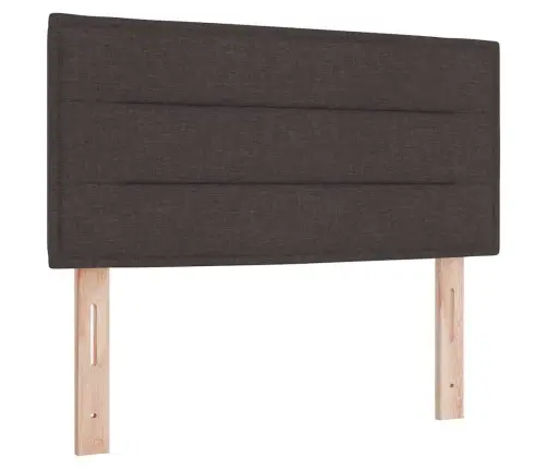 Kastītes Atsperu Gulta Tumši Brūna 90 X 190 Cm Audums Vidaxl