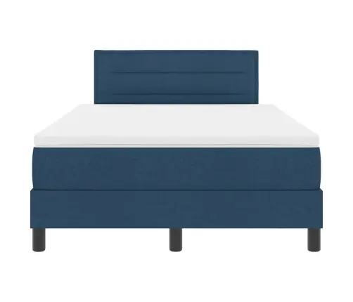 Gultas Sistēma Ar Matraci Un Led Zilu 120X200 Cm Audums Vidaxl