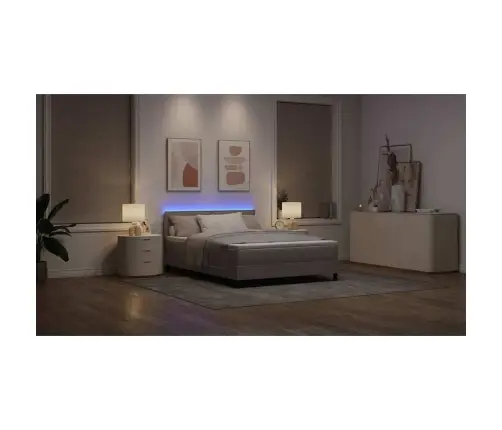 Kiemas Lova Su Čiužiniu Su Led Taupe 140 X 190 Cm Audinys