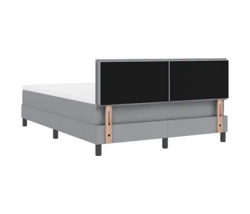 Kiemas Lova Su Čiužiniu Šviesiai Pilka 160 X 200 Cm Audinys