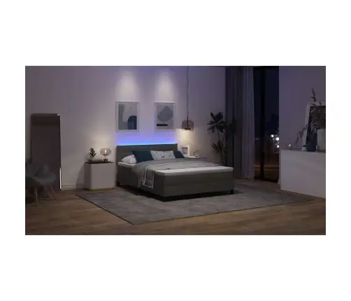 Kiemas Lova Su Čiužiniu Tamsiai Pilka 160 X 200 Cm Audinys