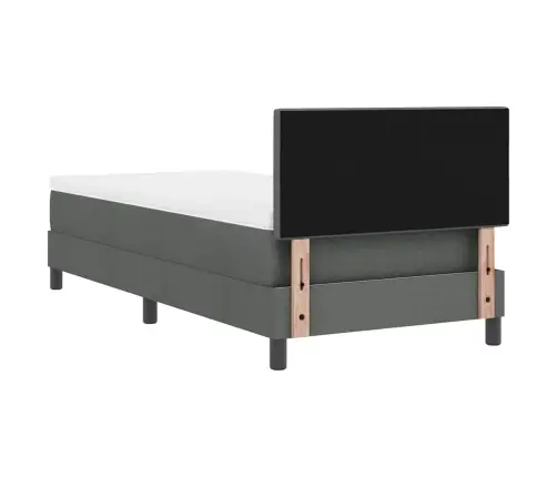 Kaste Guļas Gulta Ar Matraci & Led Tumši Pelēks 80X200 Cm Audums Vidaxl