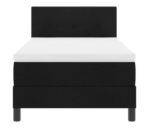 Gultas Matracis Ar Led Melns 90X190 Cm Audums Vidaxl