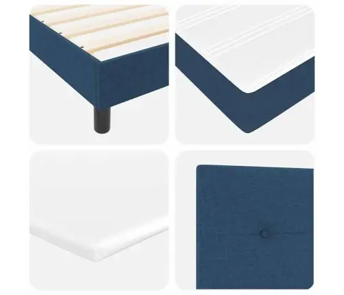 Box Spring Gulta Ar Matraci Un Led Zilo 100X200 Cm Audumu Vidaxl