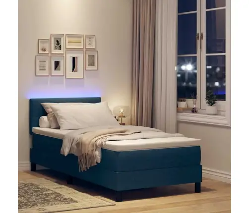 Box Spring Gulta Ar Matraci Un Led Zilo 100X200 Cm Audumu Vidaxl