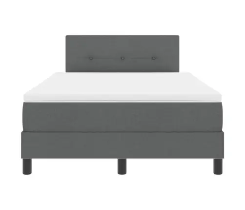 Kiemas Lova Su Čiužiniu Tamsiai Pilka 120 X 190 Cm Audinys