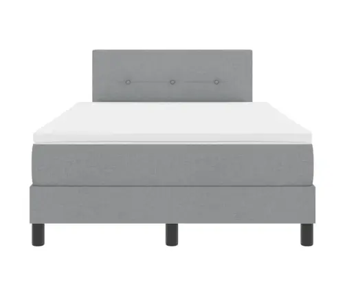 Kaste Gultņa Ar Matresi Un Led Gaismu Gaiši Pelēka 120X200 Cm Audums Vidaxl
