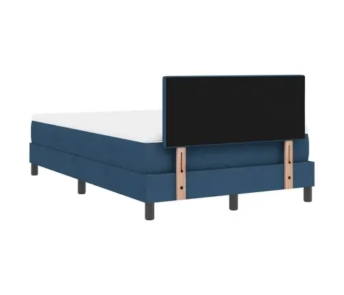 Gultas Rāmja Gulta Ar Matraci Un Led Zilo Gaismu 120X200 Cm Audums Vidaxl