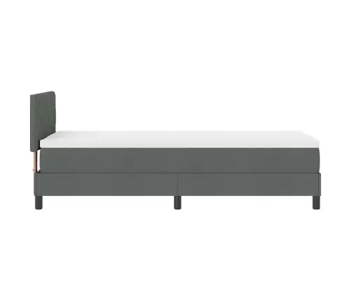 Kiemas Lova Su Čiužiniu Tamsiai Pilka 80 X 200 Cm Audinys