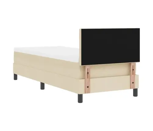 Kiemas Lova Su Čiužiniu Kreminė 80 X 200 Cm Audinys