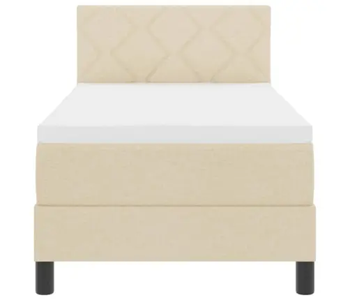 Kiemas Lova Su Čiužiniu Kreminė 80 X 200 Cm Audinys