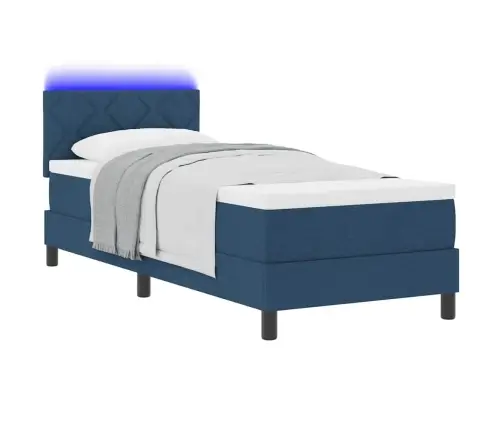 Kiemas Lova Su Čiužiniu Mėlyna 80 X 200 Cm Audinys