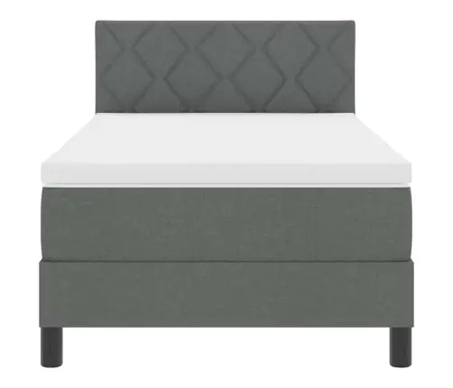 Kastes Atsperu Gulta Ar Matraci Un Led Tumši Pelēks 100X200 Cm Audums Vidaxl Kastes Atsperu Gulta Ar Matraci Un Led Tumši Pelēks 100X200 Cm Audums Vidaxl