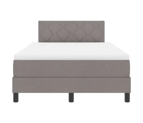 Kastītes Gulta Ar Matraci Un Led Taupe 120X200 Cm Audums Vidaxl