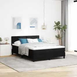 Kiemas Lova Su Čiužiniu Juoda 140 X 190 Cm Audinys