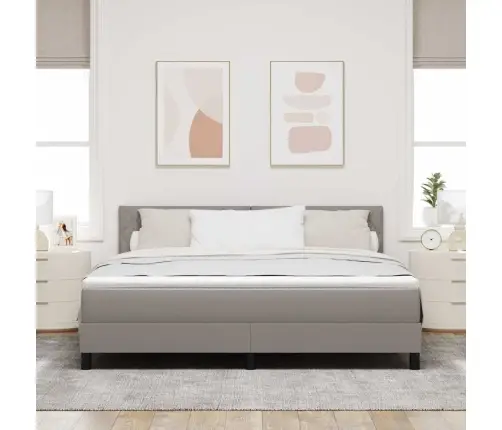 Kiemas Lova Su Čiužiniu Taupe 180 X 200 Cm Audinys