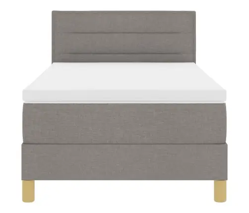 Led Box Spring Voodi Lediga Pruunikashall 90 X 190 Cm Kangas