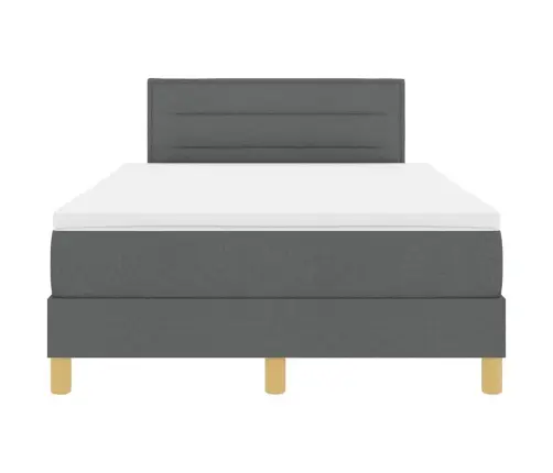 Led Čiužinio Lova Su Led Tamsiai Pilka 120 X 190 Cm Audinys