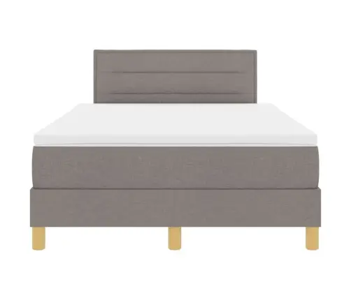 Led Box Spring Voodi Peaga Pruunikashall 120 X 190 Cm Kangas