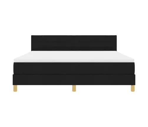 Led Gultas Pamatne Ar Matraci Ar Led Melna 180 X 200 Cm Audums Vidaxl