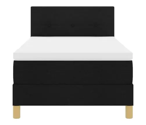 Kastē Iekļauta Gulta Ar Matraci & Led Melnā 80X200 Cm Audums Vidaxl