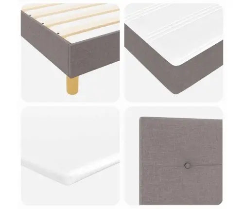 Led Box Spring Voodi Peaga Pruunikashall 90 X 200 Cm Kangas