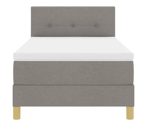 Led Box Spring Voodi Peaga Pruunikashall 90 X 200 Cm Kangas